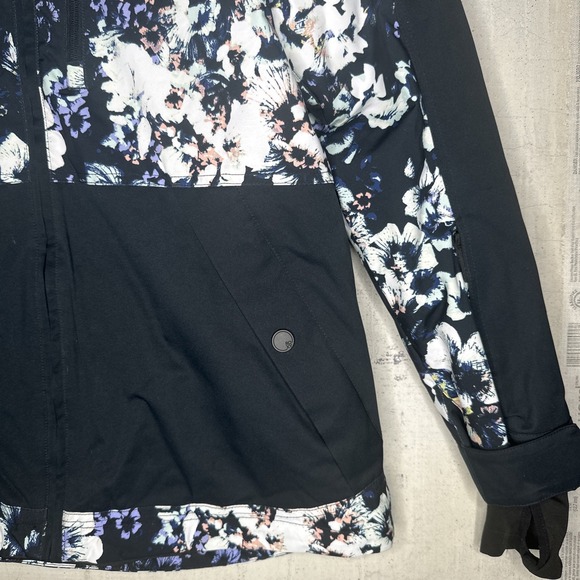 Women's ROXY Presence True Black FlowersParka Insulated Snow Jacket Coat | Sz: M - Picture 3 of 16